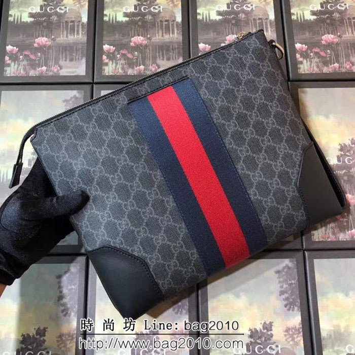 GUCCI古馳 專櫃最新上新 頂級原單 百搭款 男士手拿包 523603 克膠 WTG1910